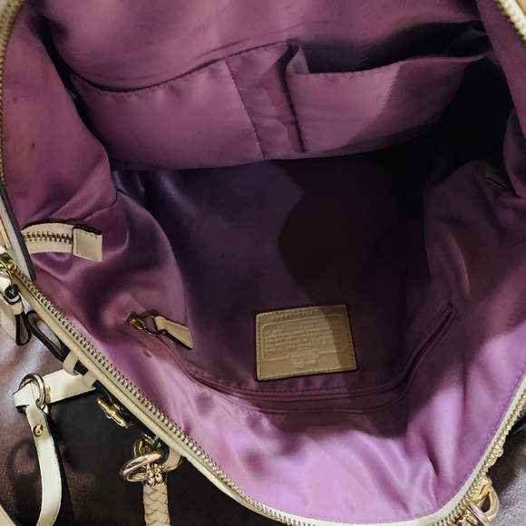 Coach Embossed Metallic Python Handbag - Picture 2 of 6